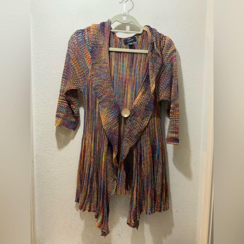 Kaktus Multi colored sweater cardigan size M